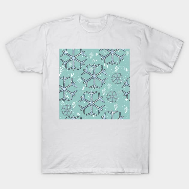 Snowflakes T-Shirt by KristinaStellar 